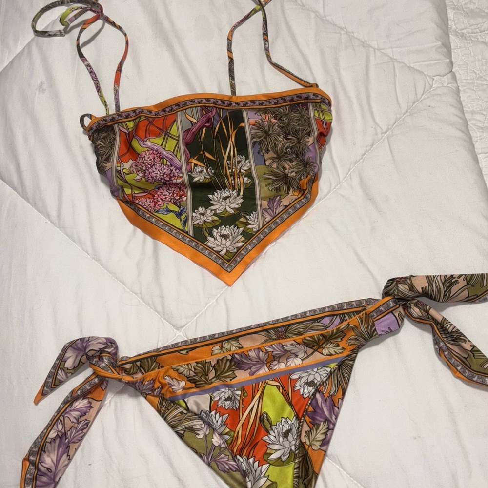 Agua Bendita Multicolor Floral Bikini Set